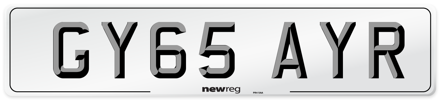 GY65 AYR Number Plate from New Reg